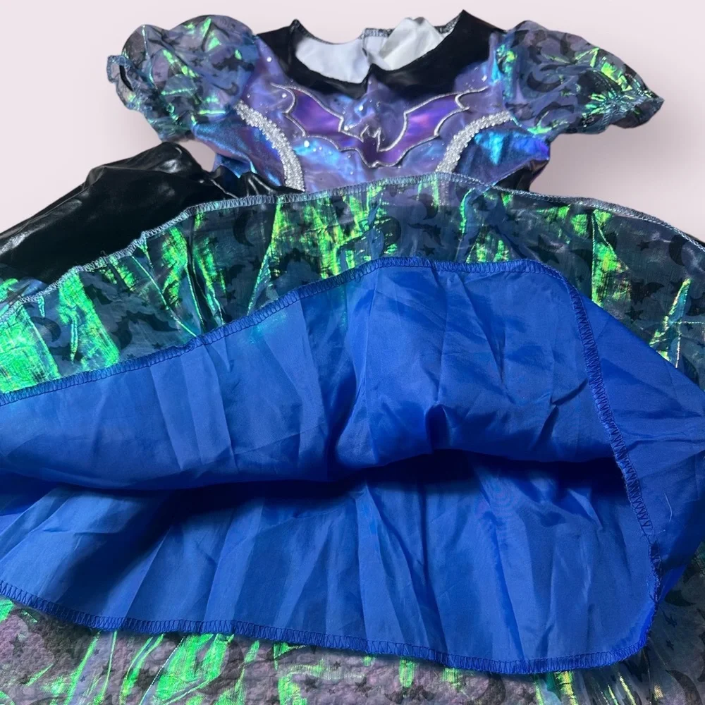 Little Girls Purple Blue Batgirl Tutu Costume Dress Up Outfit By Target Sz Small